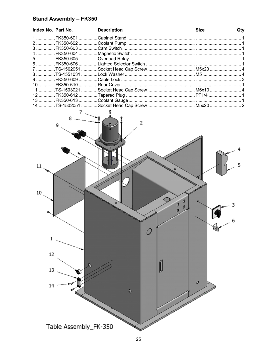 Wilton FK350-4, FK350-2SX manual Stand Assembly FK350 