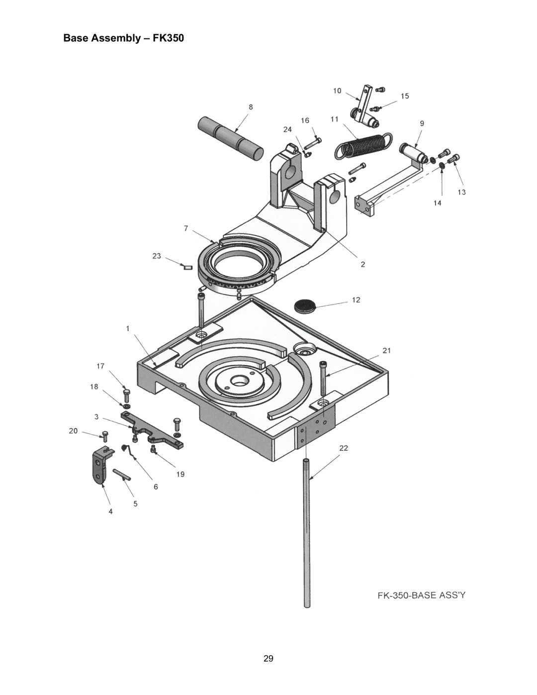 Wilton FK350-4, FK350-2SX manual Base Assembly FK350 