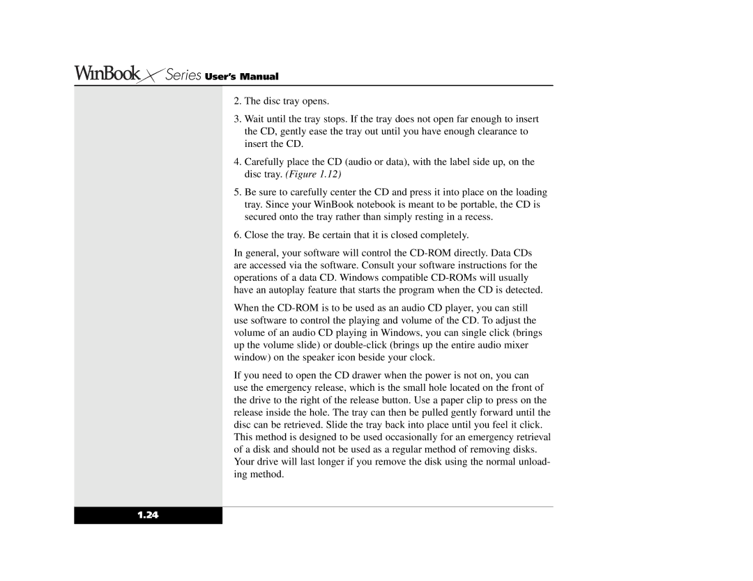 Winbook X2 manual Series User’s Manual 