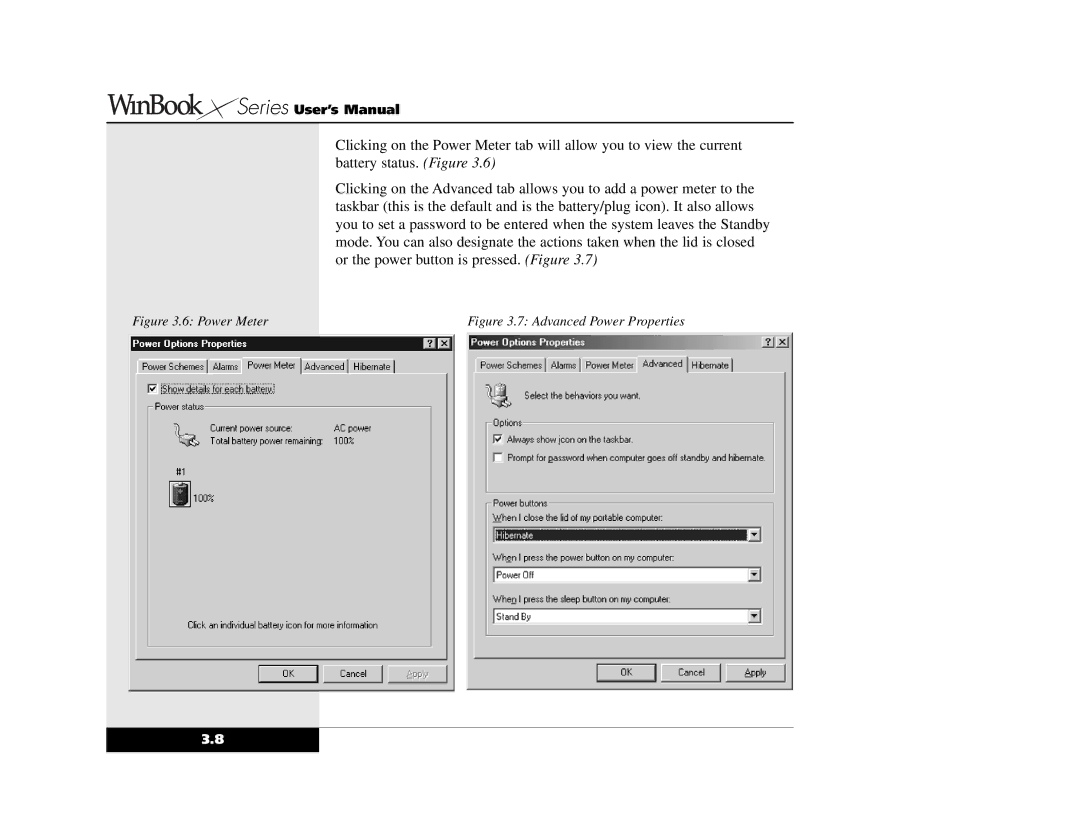 Winbook X2 manual Power Meter 