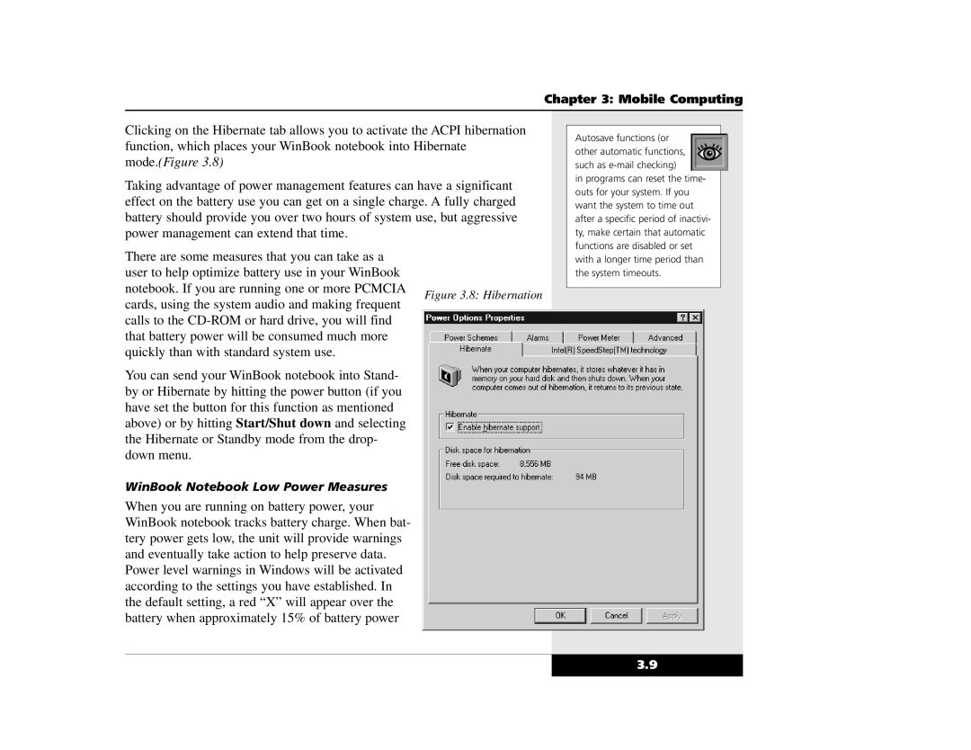 Winbook X2 manual WinBook Notebook Low Power Measures 