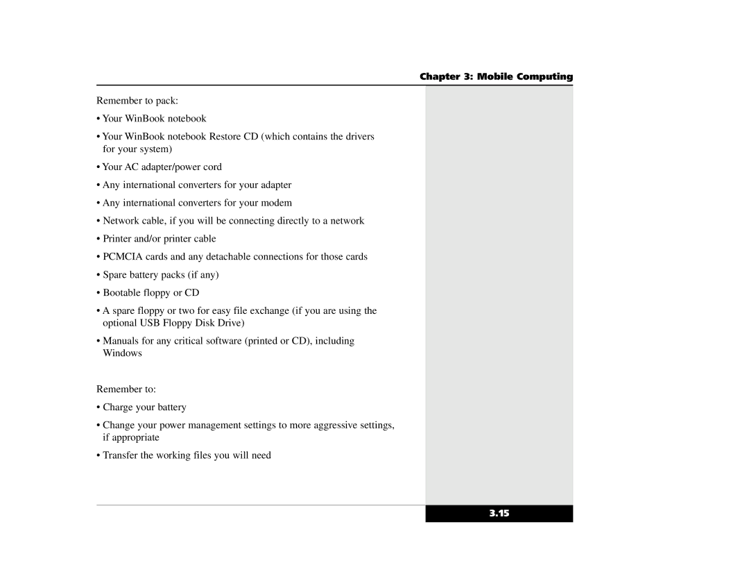 Winbook X2 manual Mobile Computing 