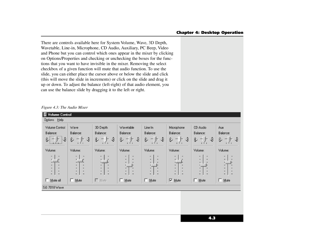 Winbook X2 manual Audio Mixer 