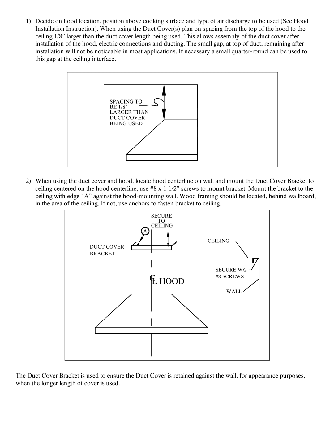 Wind Crest WPN installation instructions Hood 