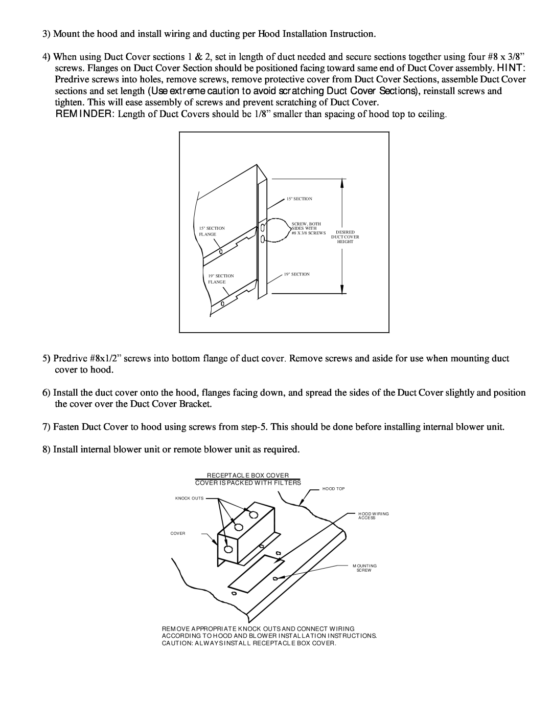 Wind Crest WPN installation instructions Install internal blower unit or remote blower unit as required 