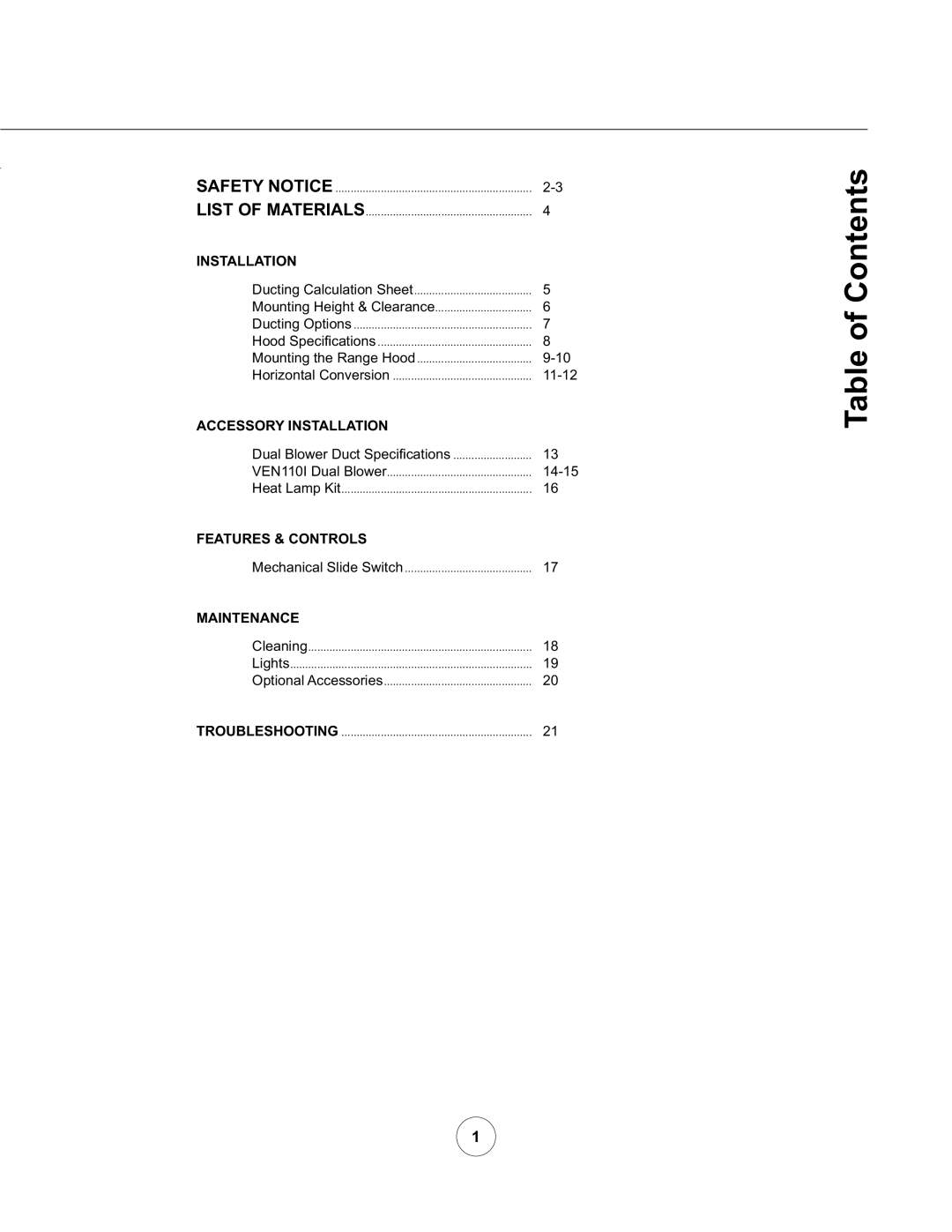 Wind Crest WCB362S, WSB362S, WCB302S, WSB302S manual $&&6625,167$//$7,21, $7856 &21752/6, $,171$1 