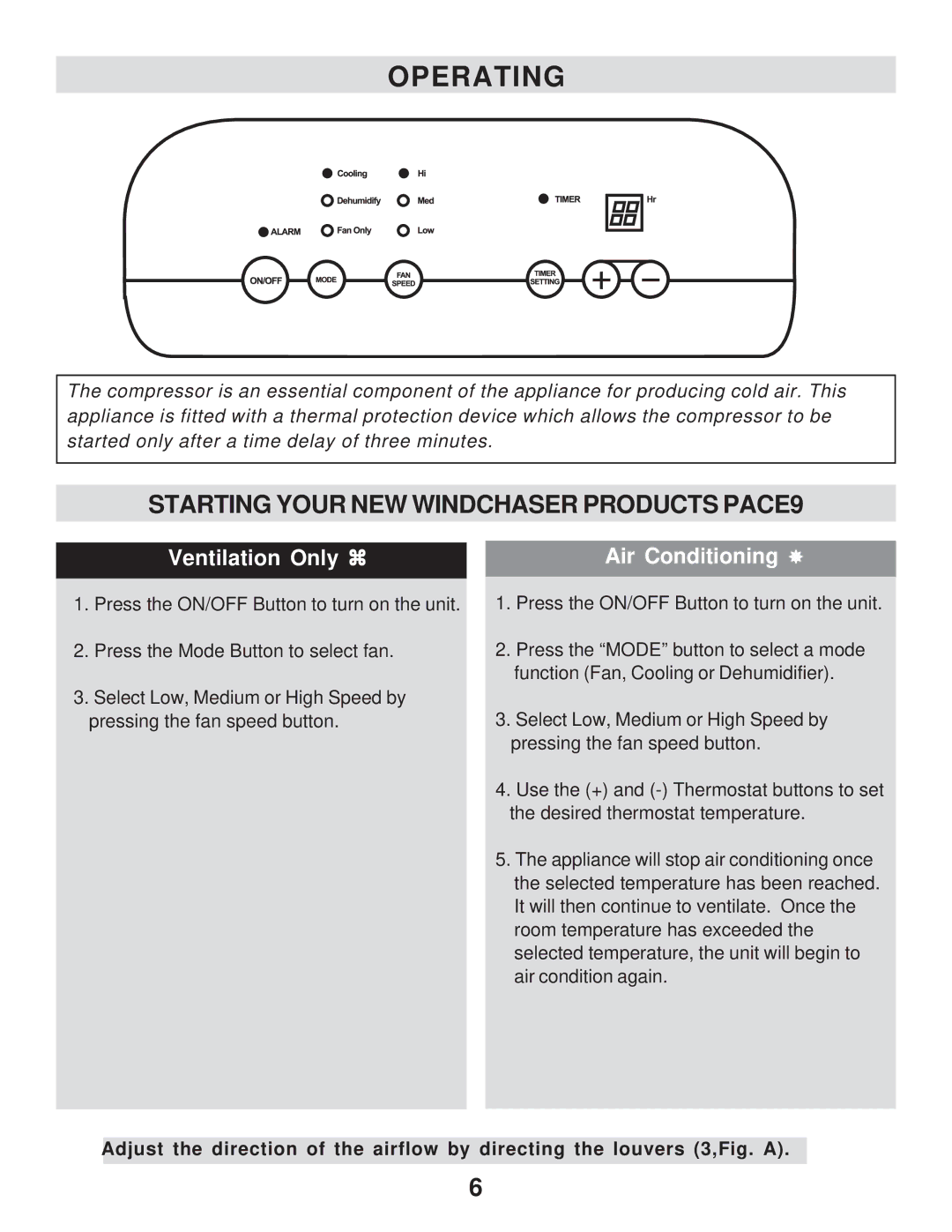 WindChaser Products PACR9S manual Operating, Starting Your NEW Windchaser Products PACE9 