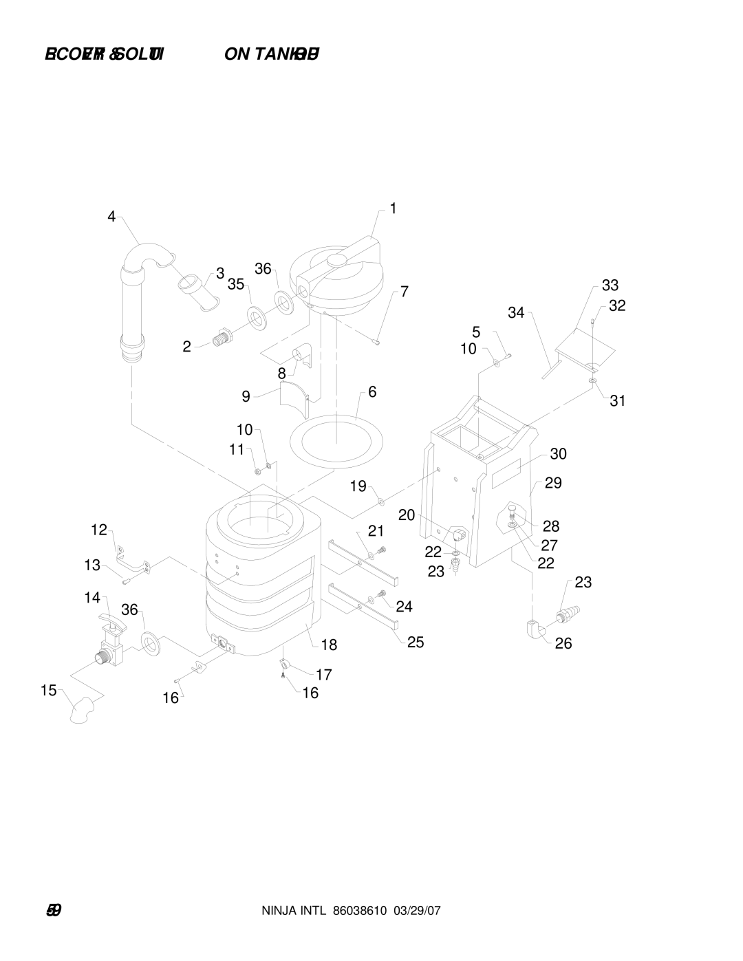 Windsor 10070470, 10070460, 621-222MO, 621-225MO manual Recovery & Solution Tank Group 