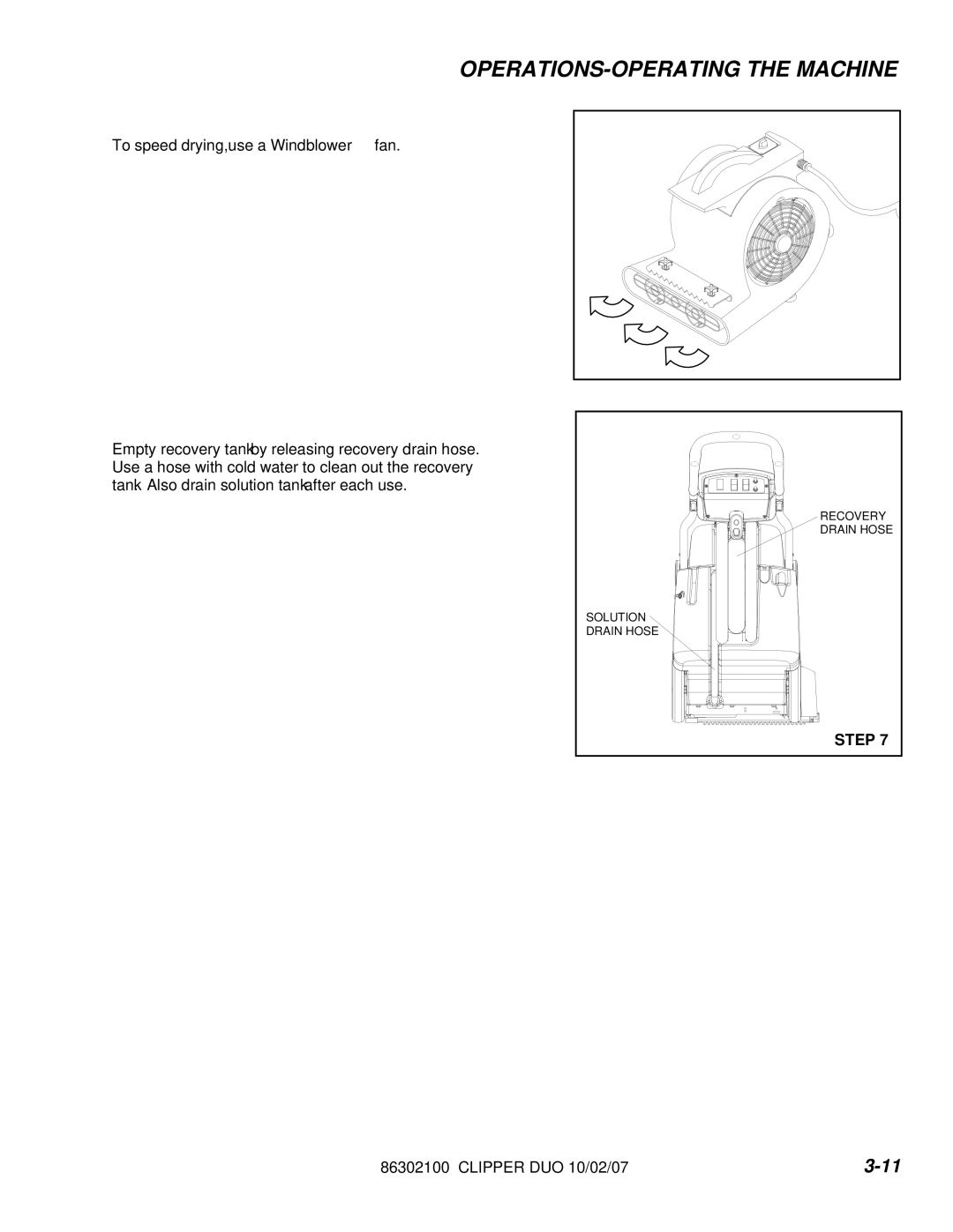 Windsor 10080480 operating instructions Recovery 