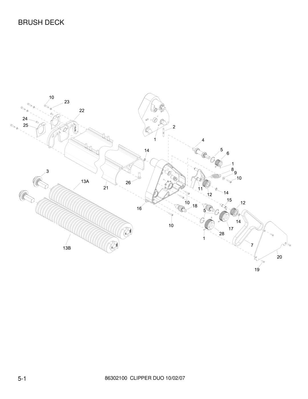 Windsor 10080480 operating instructions Brush Deck 