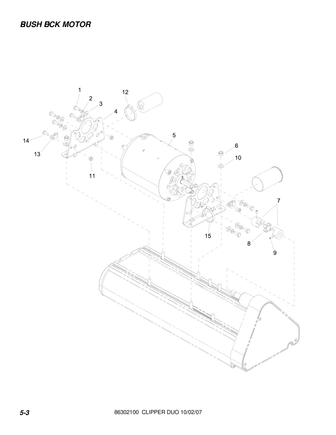 Windsor 10080480 operating instructions Brush Deck Motor 