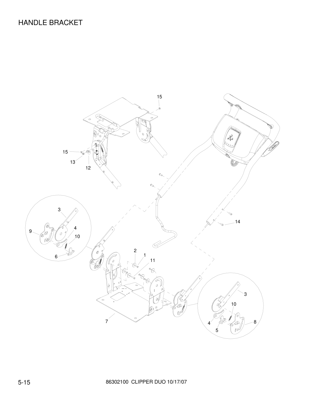 Windsor 10080480 operating instructions Handle Bracket 