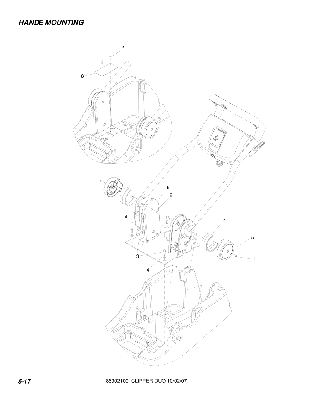 Windsor 10080480 operating instructions Handle Mounting 