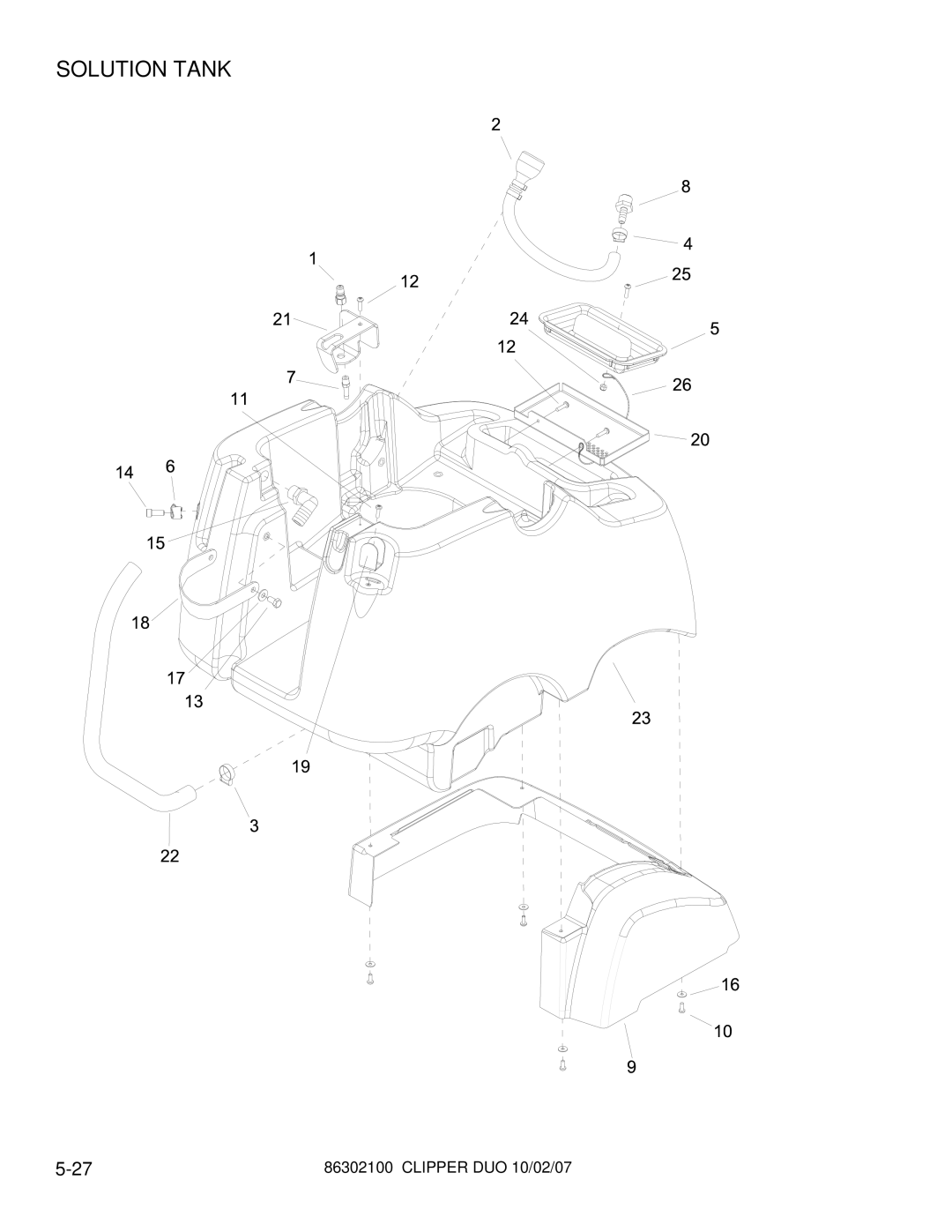 Windsor 10080480 operating instructions Solution Tank 