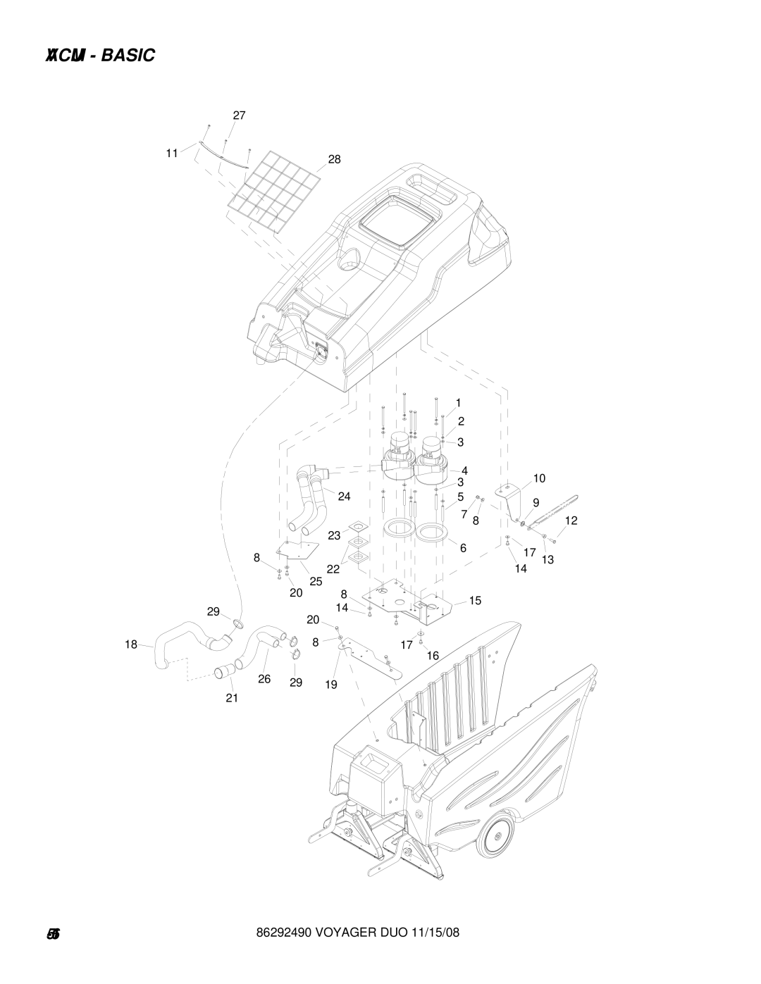 Windsor 10086130, 10086150 manual Vacuum Basic 