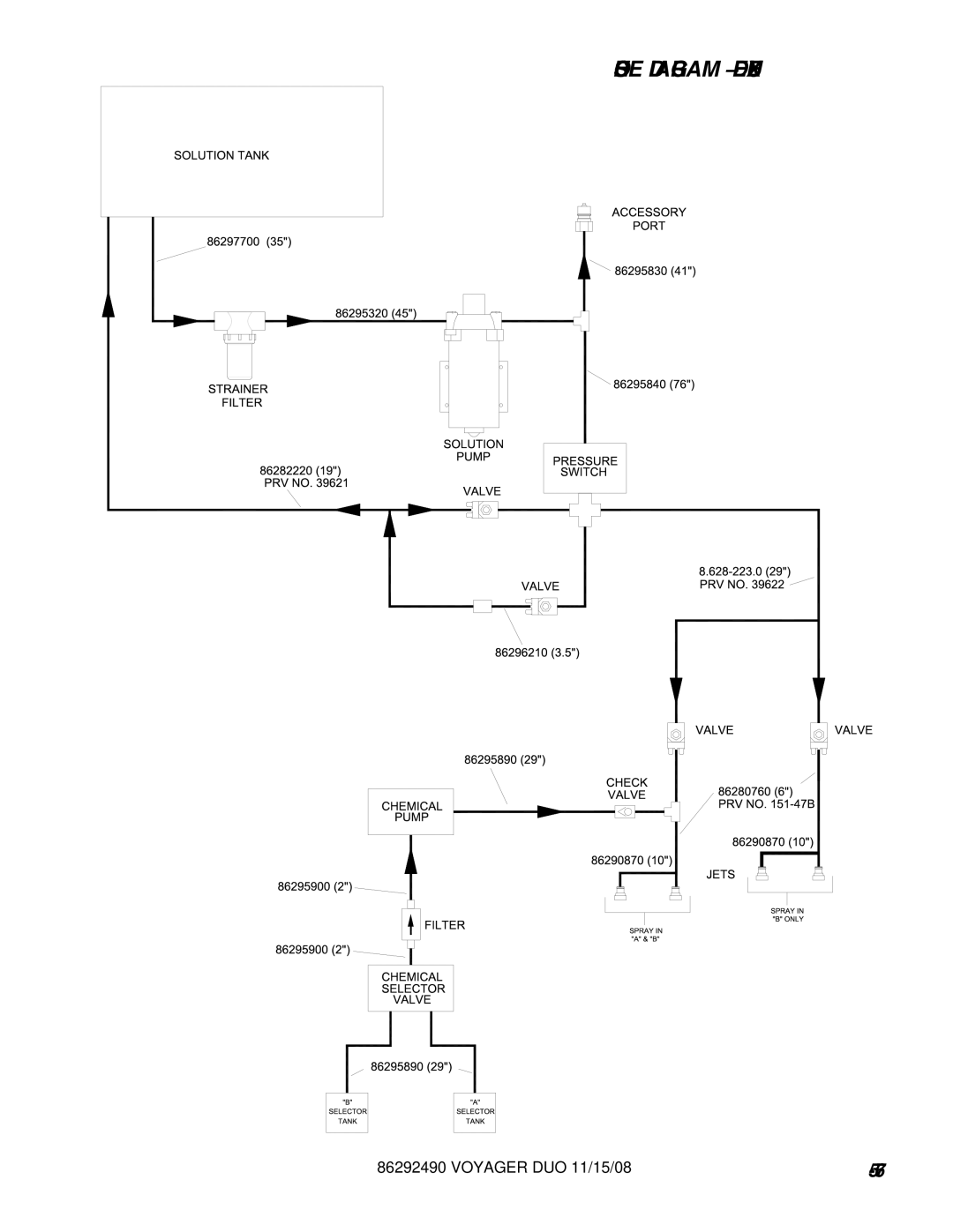 Windsor 10086150, 10086130 manual Hose Diagram Deluxe 