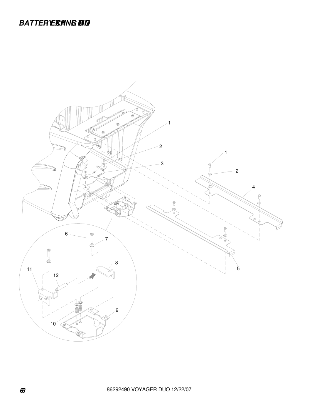 Windsor 10086130, 10086150 manual Battery Exchange Option 