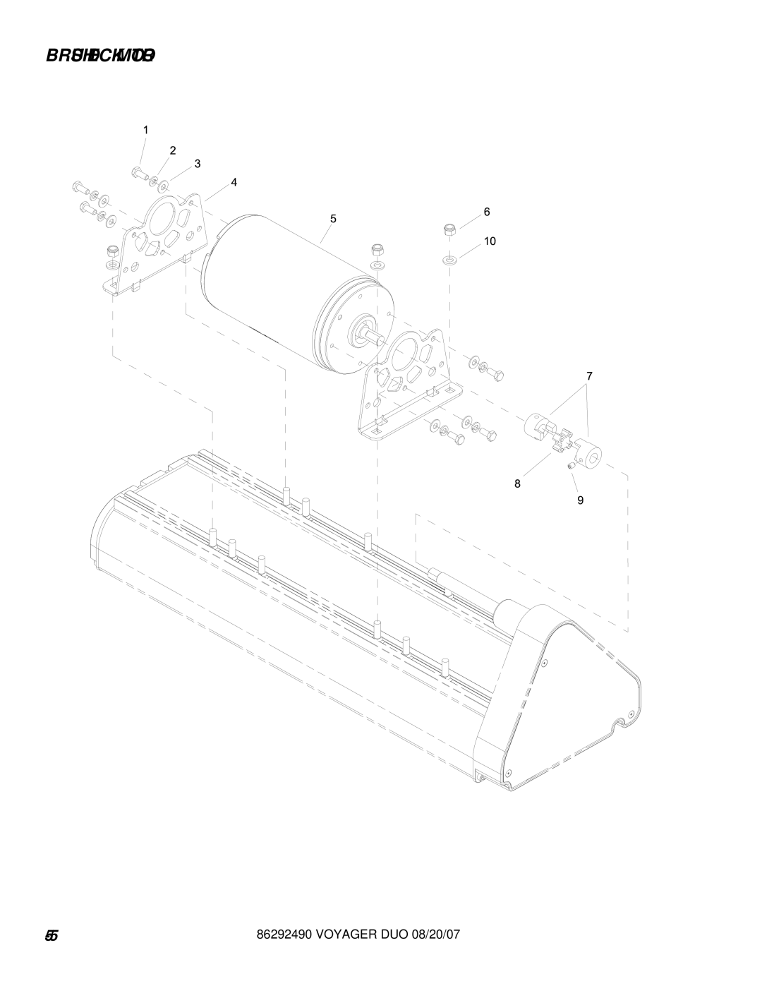 Windsor 10086130, 10086150 manual Brush Deck Motor 