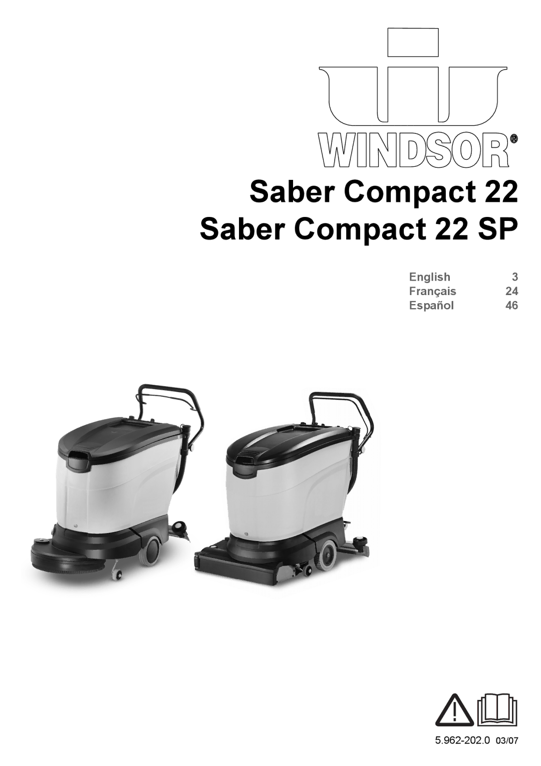 Windsor manual Saber Compact 22 Saber Compact 22 SP 