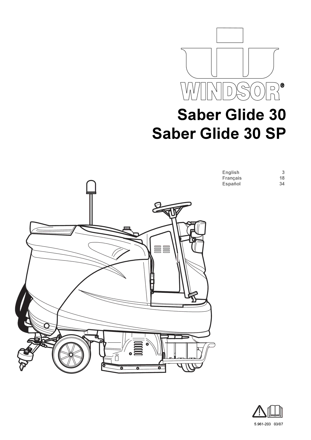 Windsor manual Saber Glide 30 Saber Glide 30 SP 