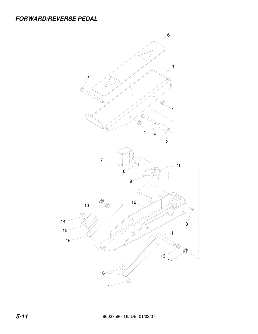 Windsor 86037580 manual FORWARD/REVERSE Pedal 