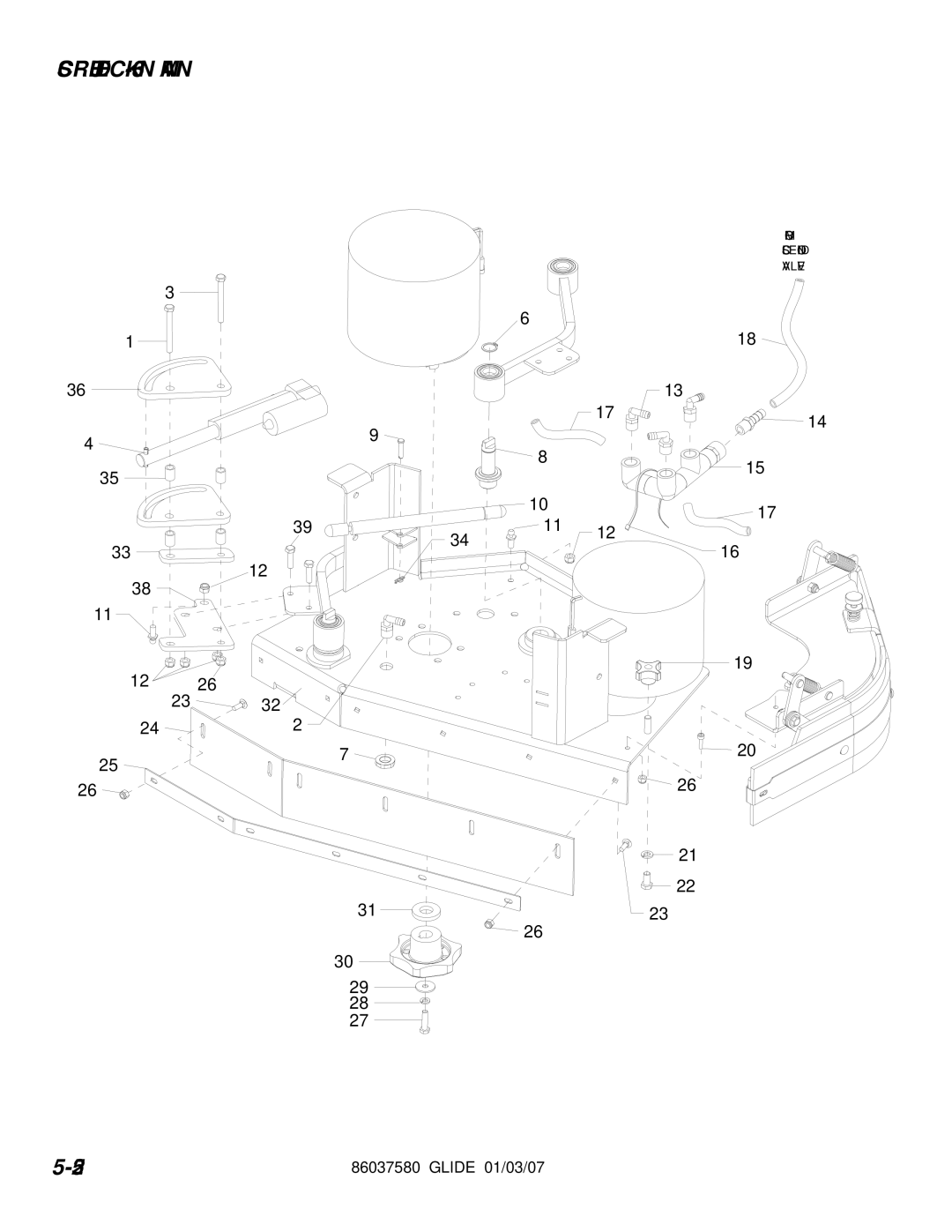 Windsor 86037580 manual Scrub DECK-36 in Main 