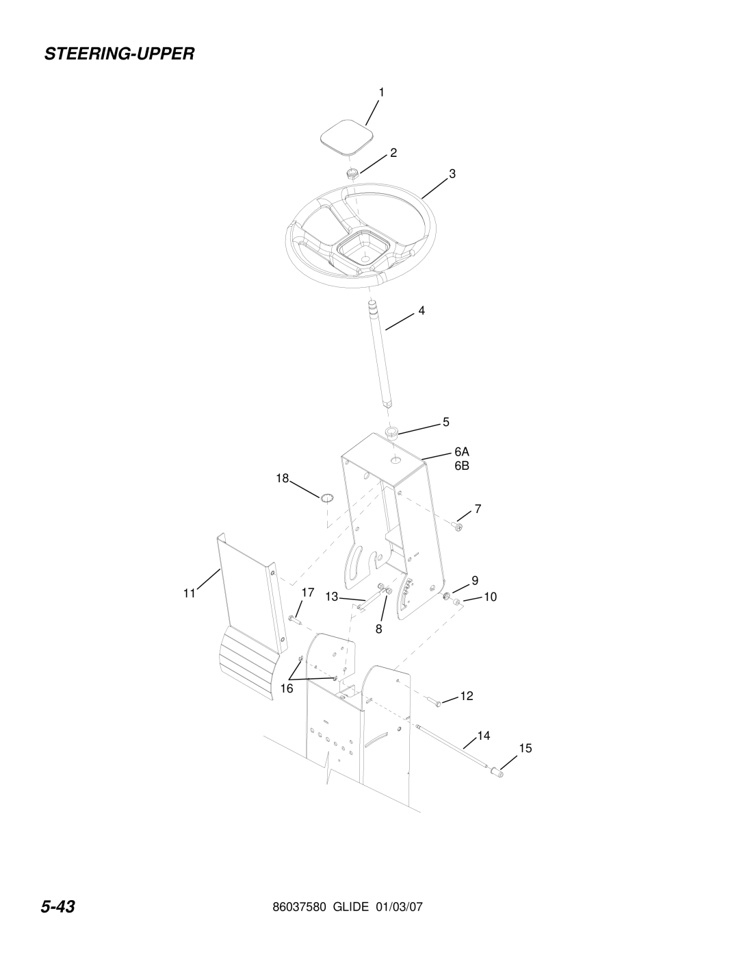 Windsor 86037580 manual Steering-Upper 