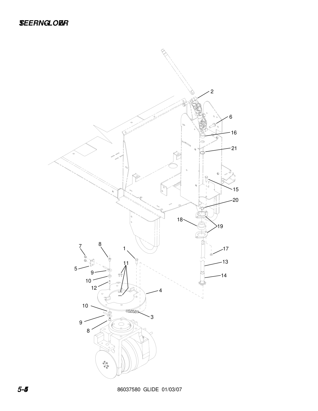 Windsor 86037580 manual STEERING- Lower 