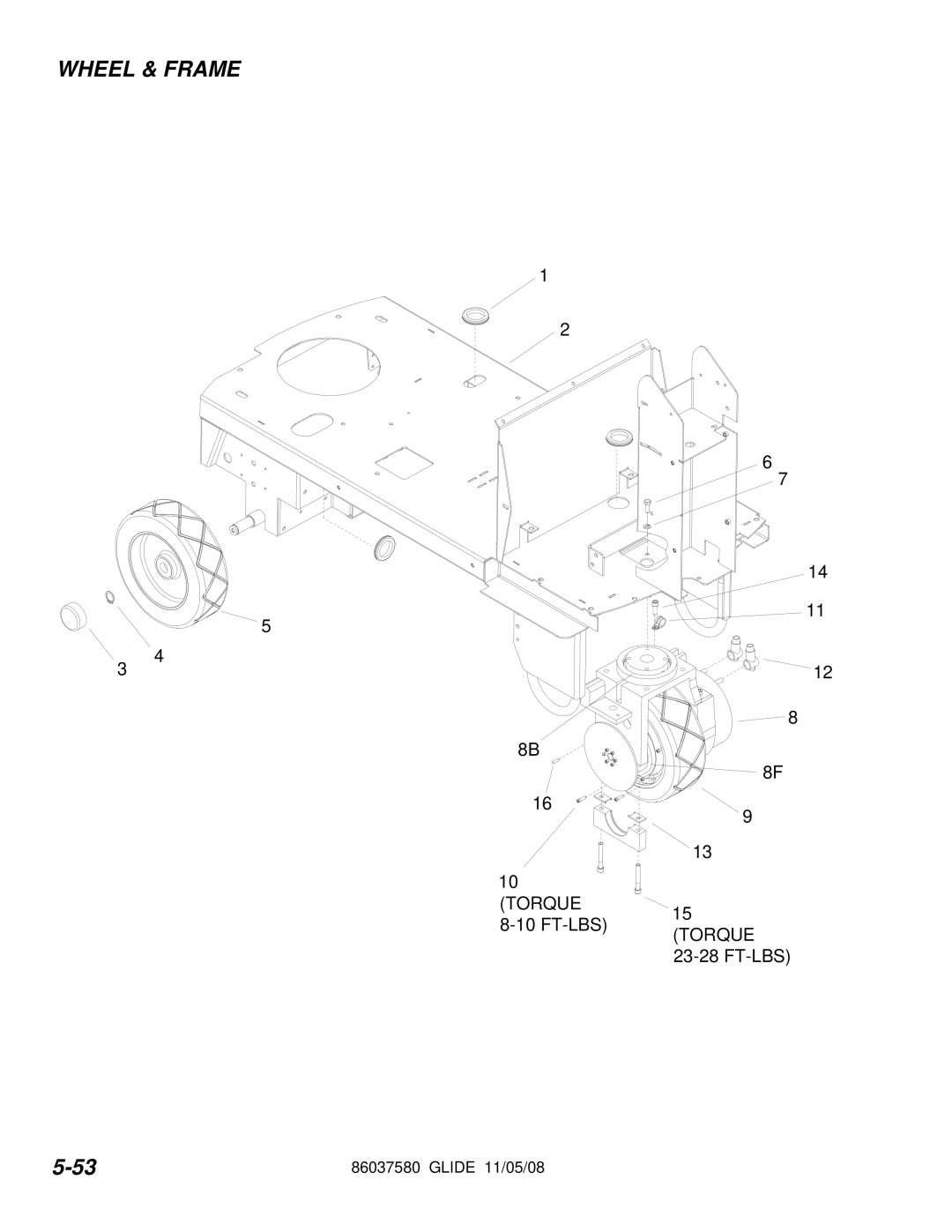 Windsor 86037580 manual Wheel & Frame 