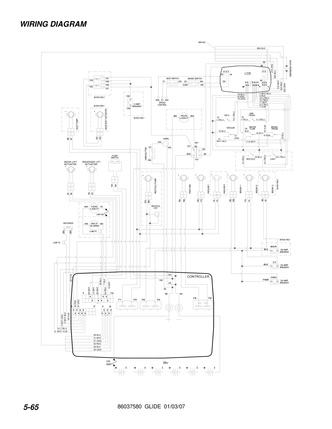 Windsor 86037580 manual Wiring Diagram, Lcd 