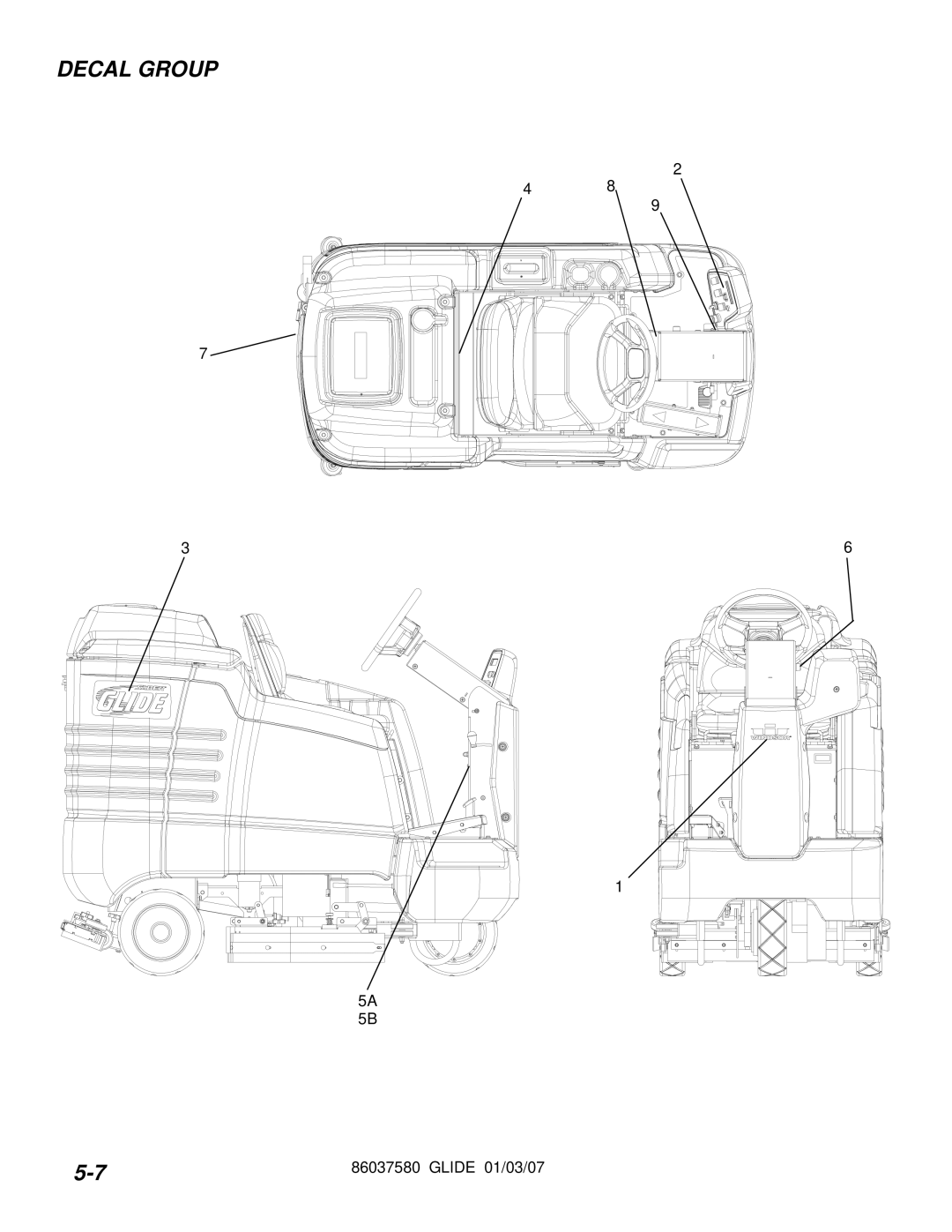 Windsor 86037580 manual Decal Group 