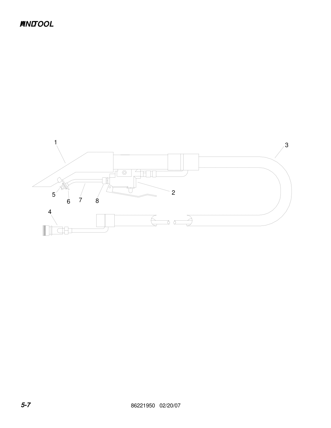 Windsor 86221950 manual Hand Tool 