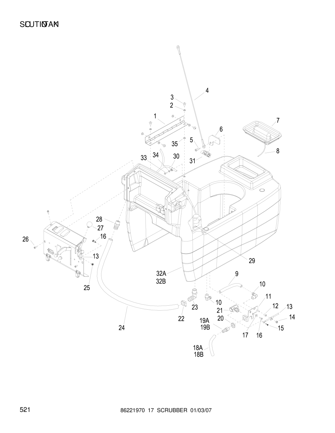 Windsor 86221970 manual Solution Tank 