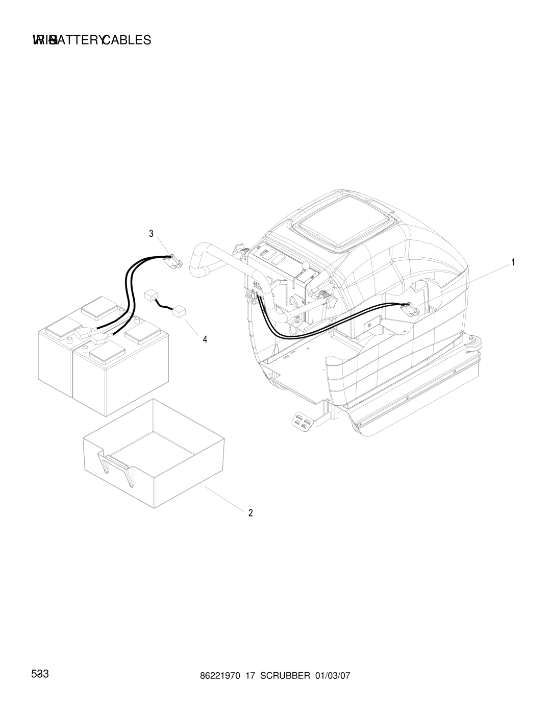 Windsor 86221970 manual WIRING-BATTERY Cables 