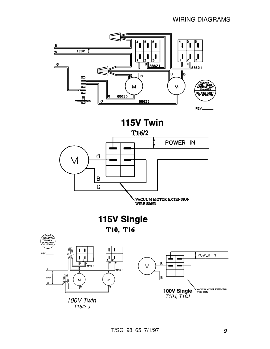 Windsor 98165 warranty 100V Twin 