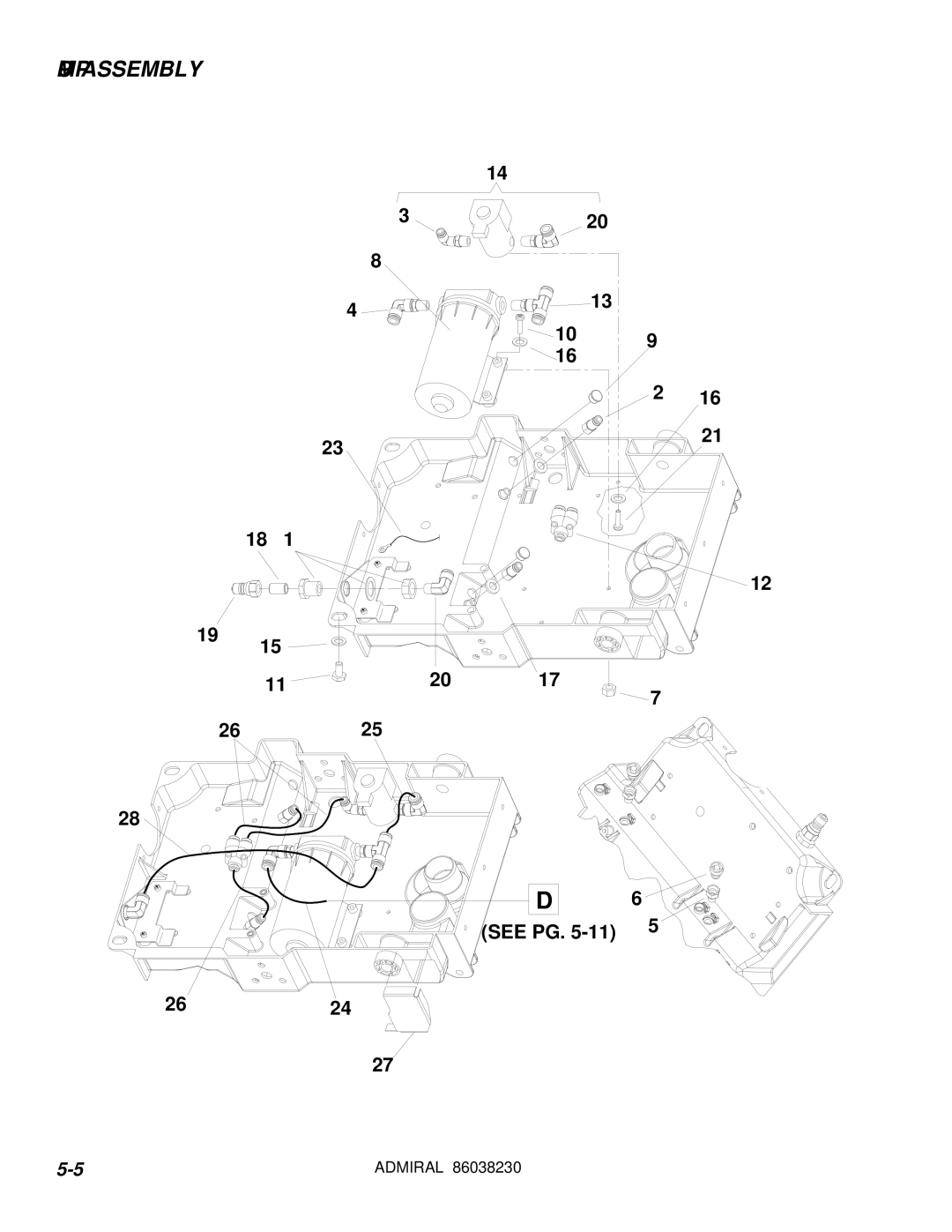 Windsor ADM8 10080170 manual Pump Assembly 