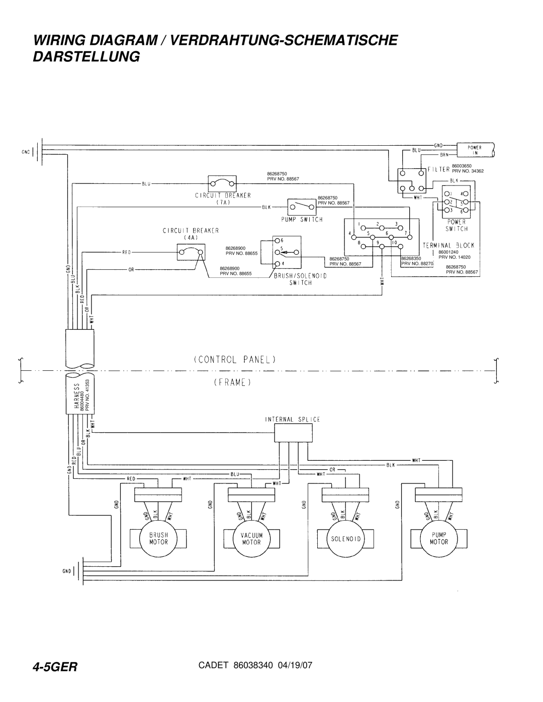 Windsor CDT7IS/10080080, CDT7IE/10080070, CDT7IB/10080060 manual Wiring Diagram / VERDRAHTUNG-SCHEMATISCHE Darstellung 