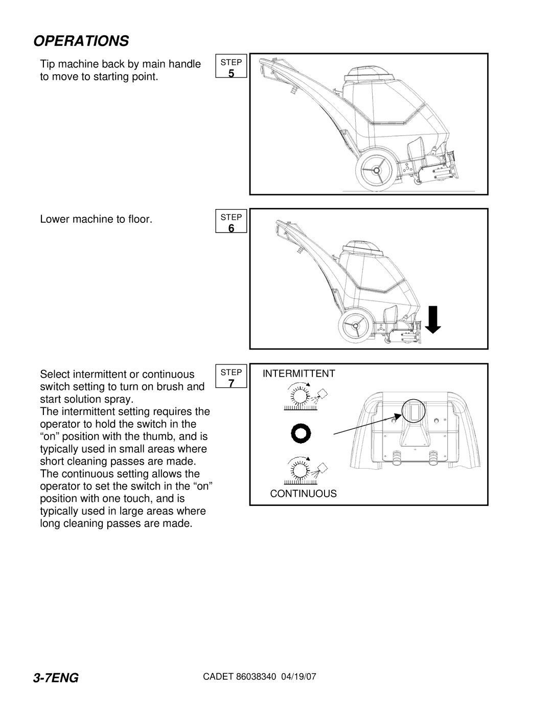 Windsor CDT7IA/10080050, CDT7IE/10080070, CDT7IB/10080060, CDT7IS/10080080 manual 7ENG 