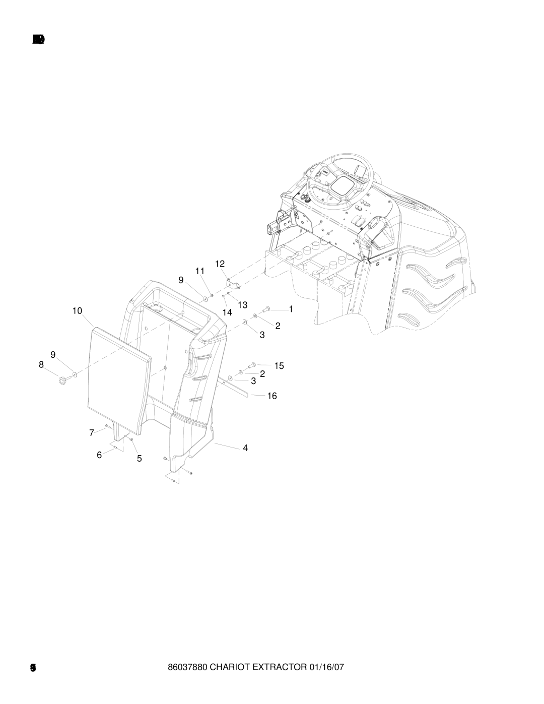 Windsor CEE24, 86037880, CE24X manual Rear Cover 