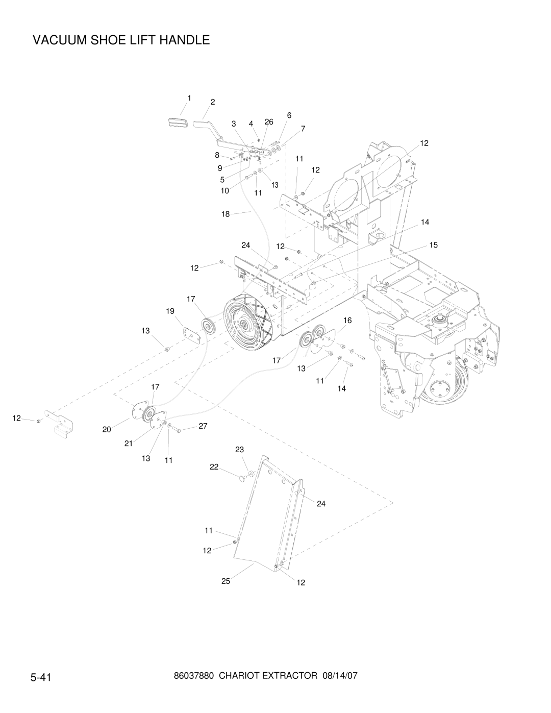 Windsor 86037880, CEE24, CE24X manual Vacuum Shoe Lift Handle 