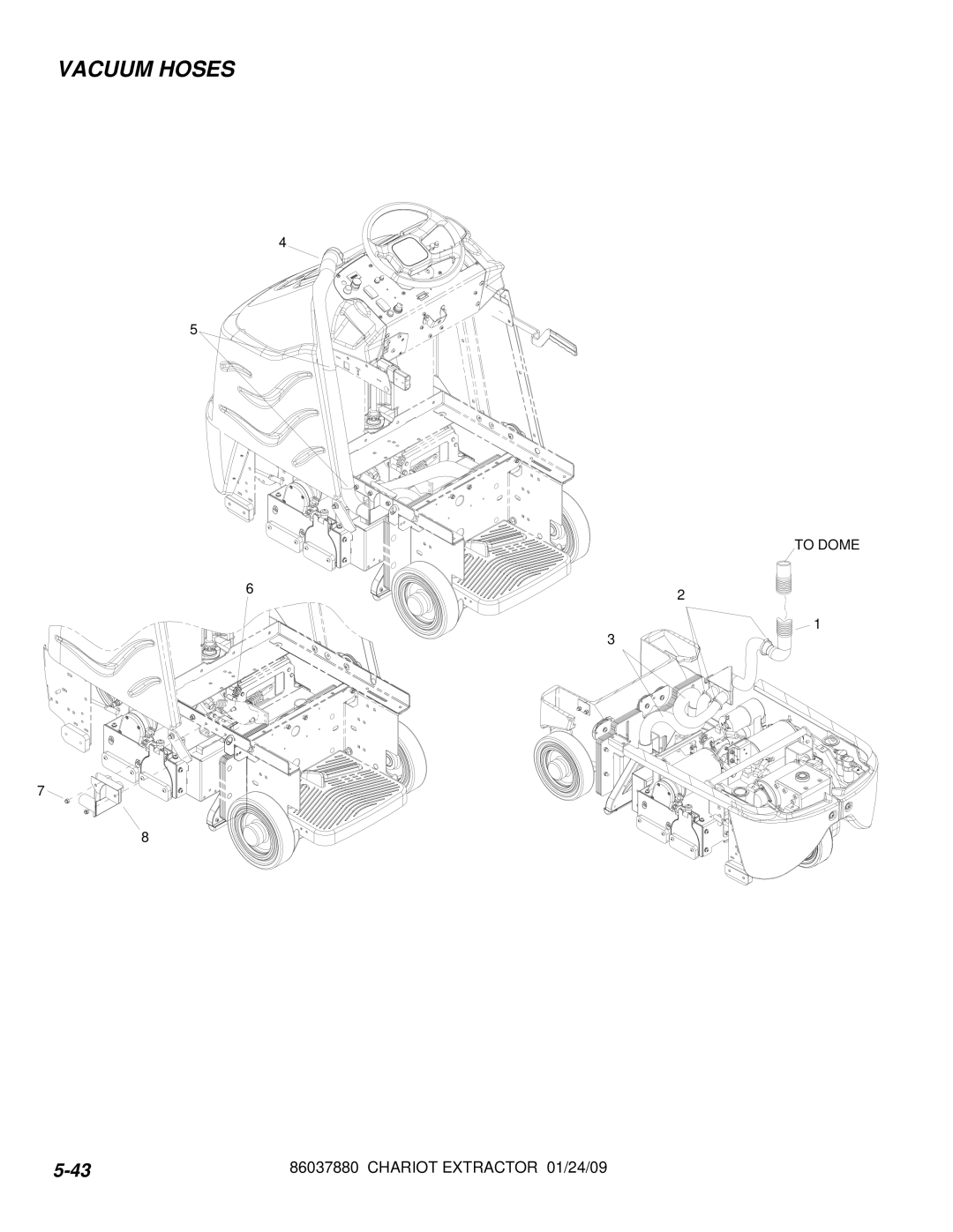 Windsor CEE24, 86037880, CE24X manual Vacuum Hoses 