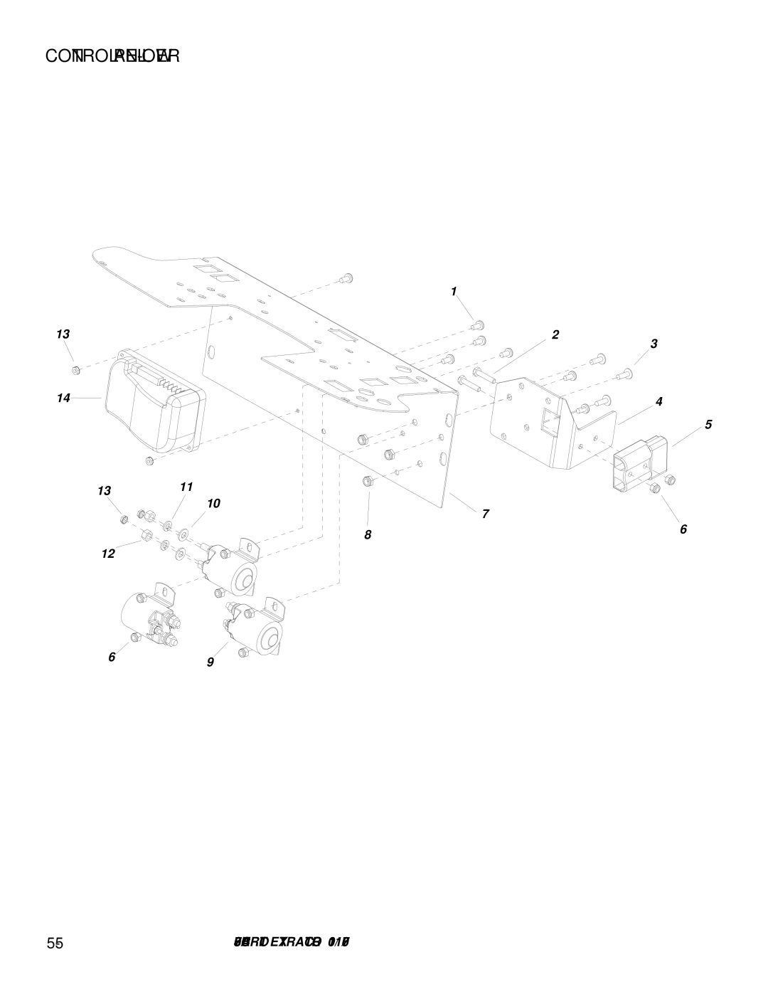 Windsor 86037880, CEE24, CE24X manual Control PANEL- Lower 