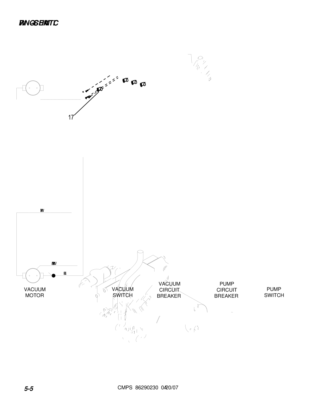 Windsor CMPS 10070050 manual Wiring Schematic, Power, Pump Motor Ground, VAC Mount Included W/PUMP Motor, Panel Ground 