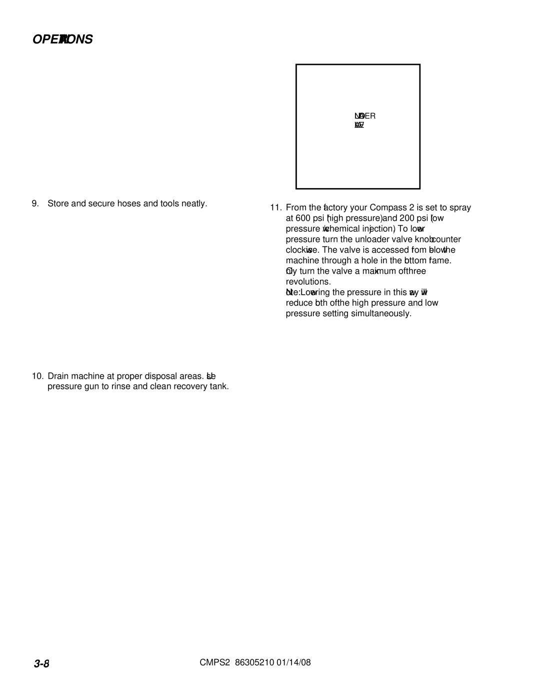 Windsor CMPS2E, 10070560, 10070570 manual Unloader Valve 