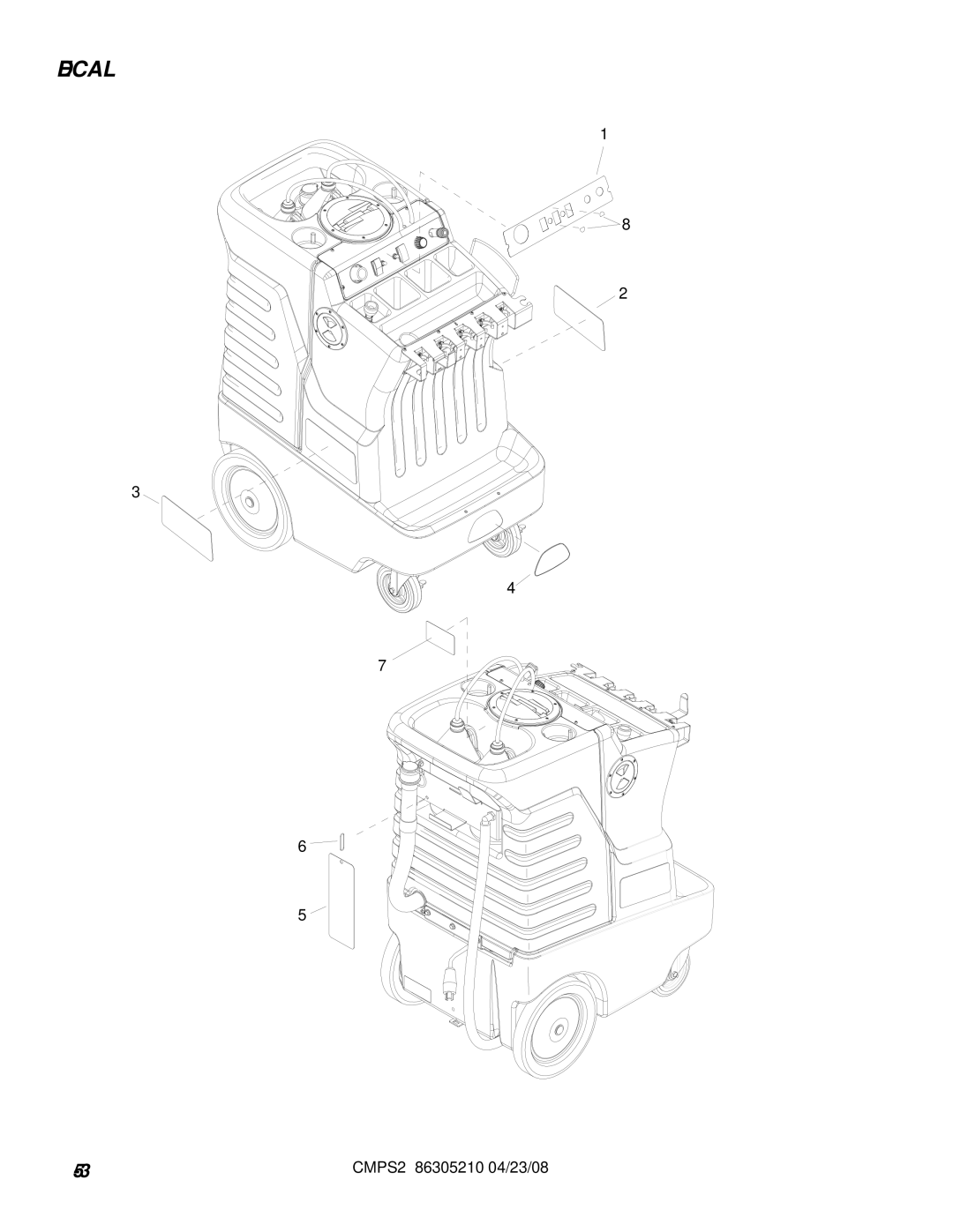 Windsor CMPS2E, 10070560, 10070570 manual Decal 