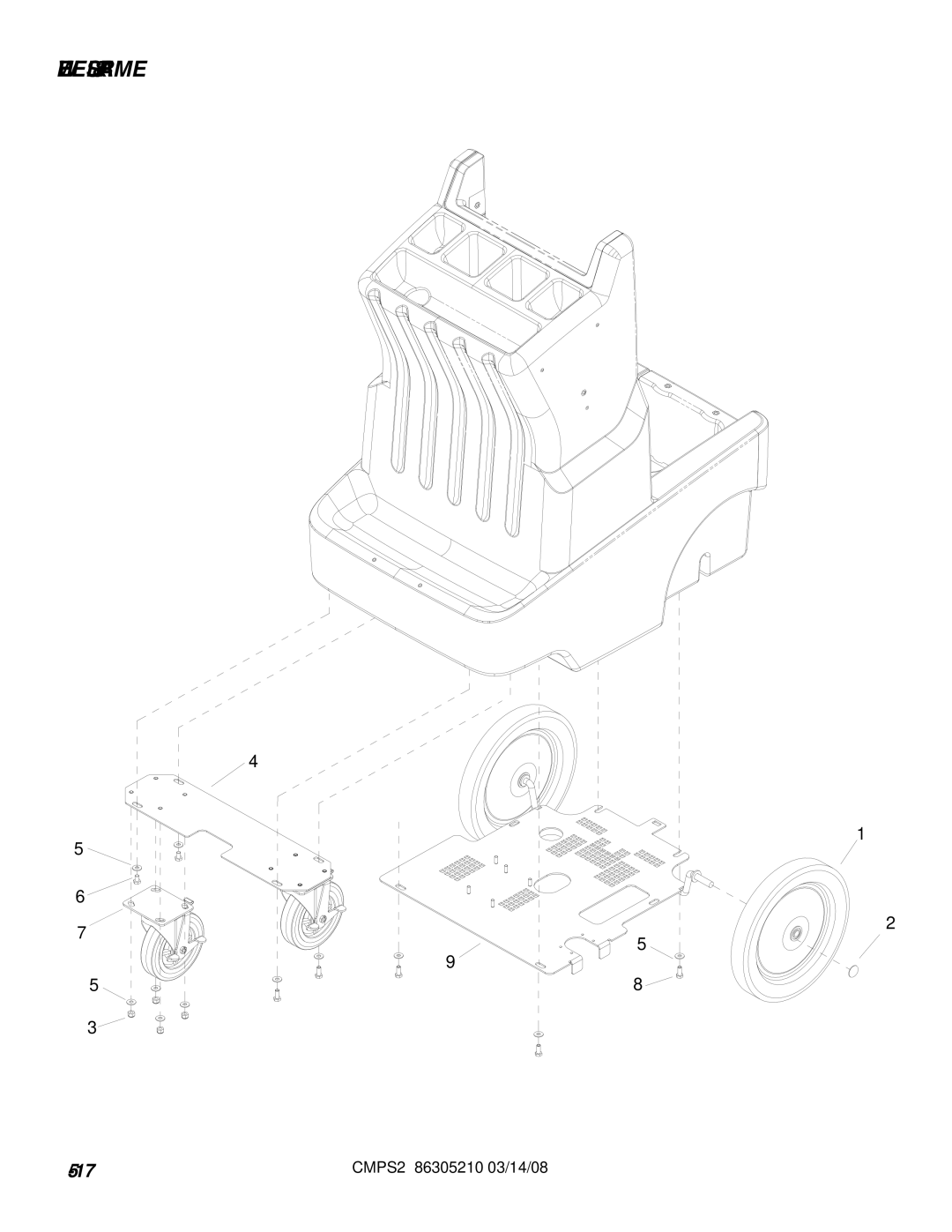 Windsor 10070560, CMPS2E, 10070570 manual Wheels & Frame 