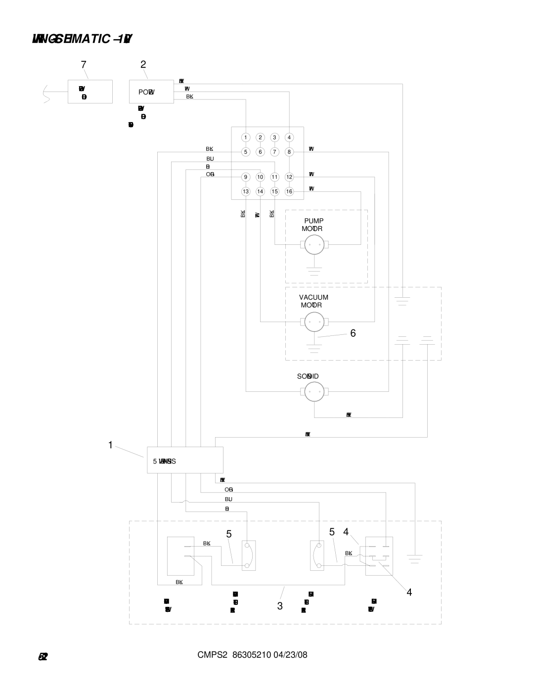 Windsor 10070560, CMPS2E, 10070570 manual Wiring Schematic, Power Cord Connection 