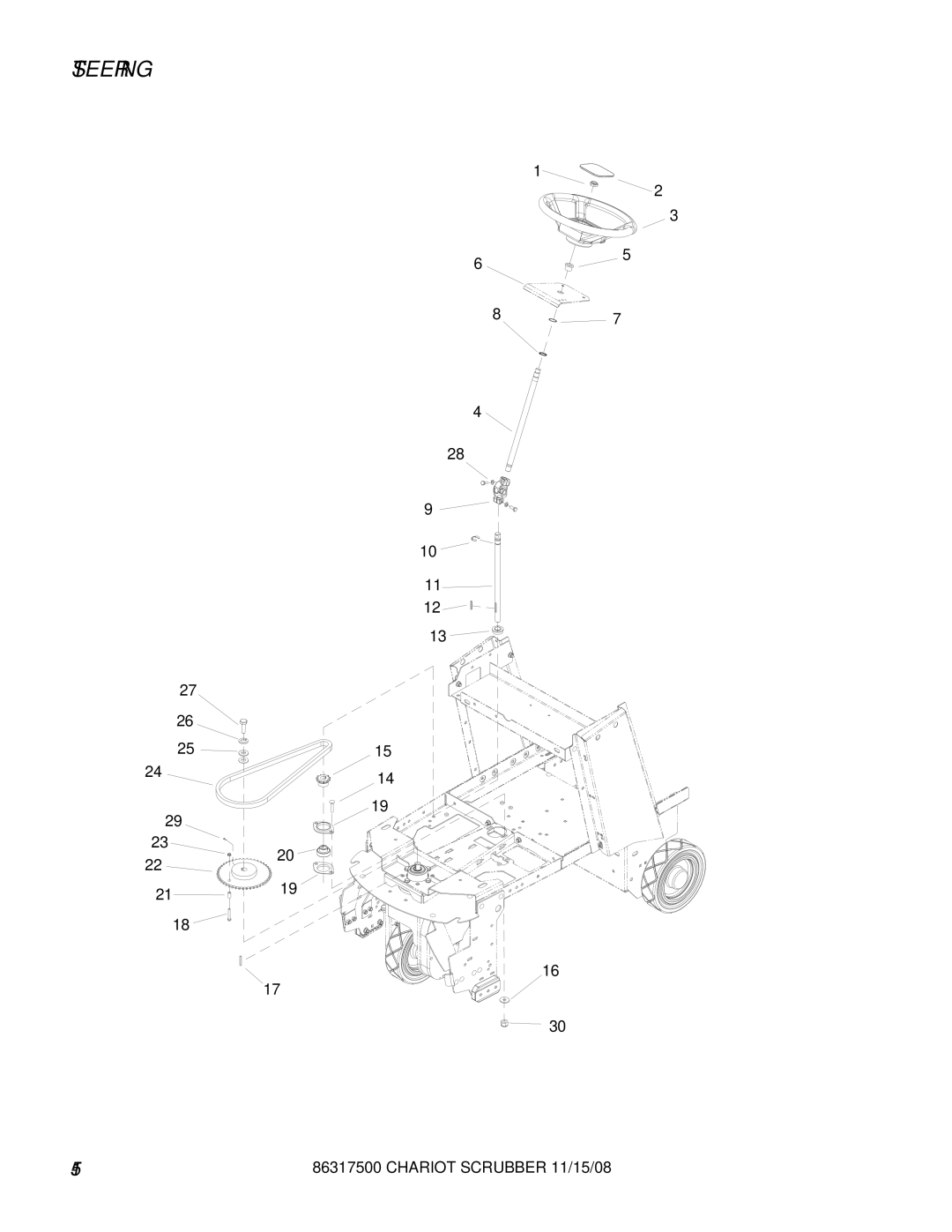 Windsor CSX26SP, CSX24, 10061090, 10061160 manual Steering 