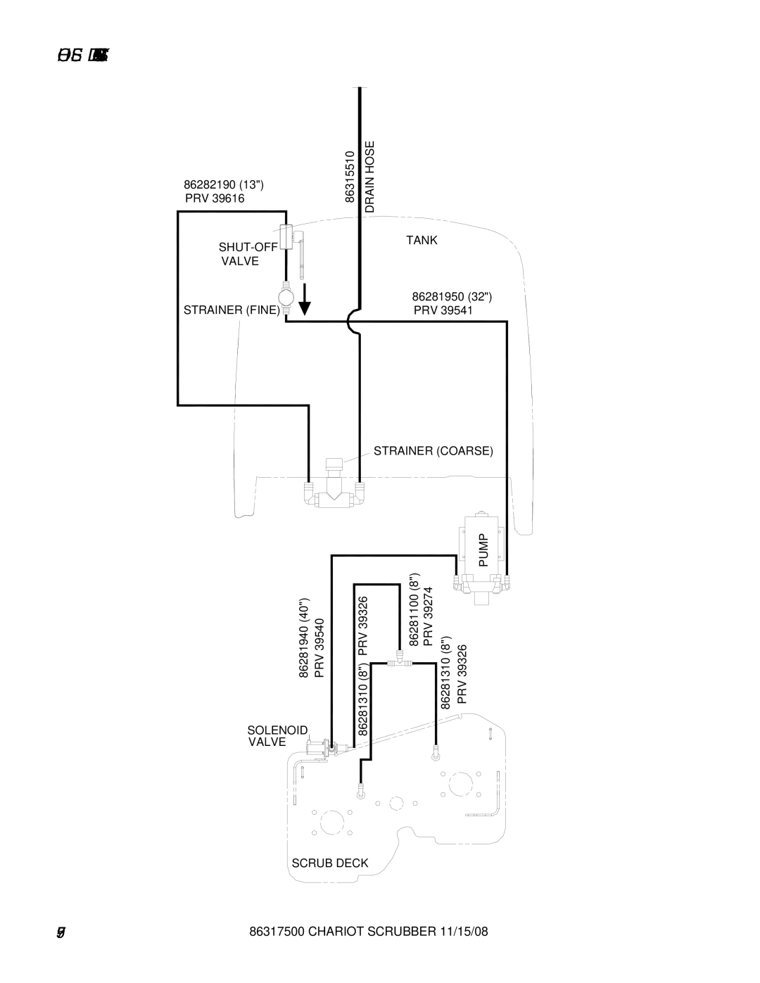 Windsor CSX26SP, CSX24, 10061090, 10061160 manual Hose DIAGRAM-DISK 