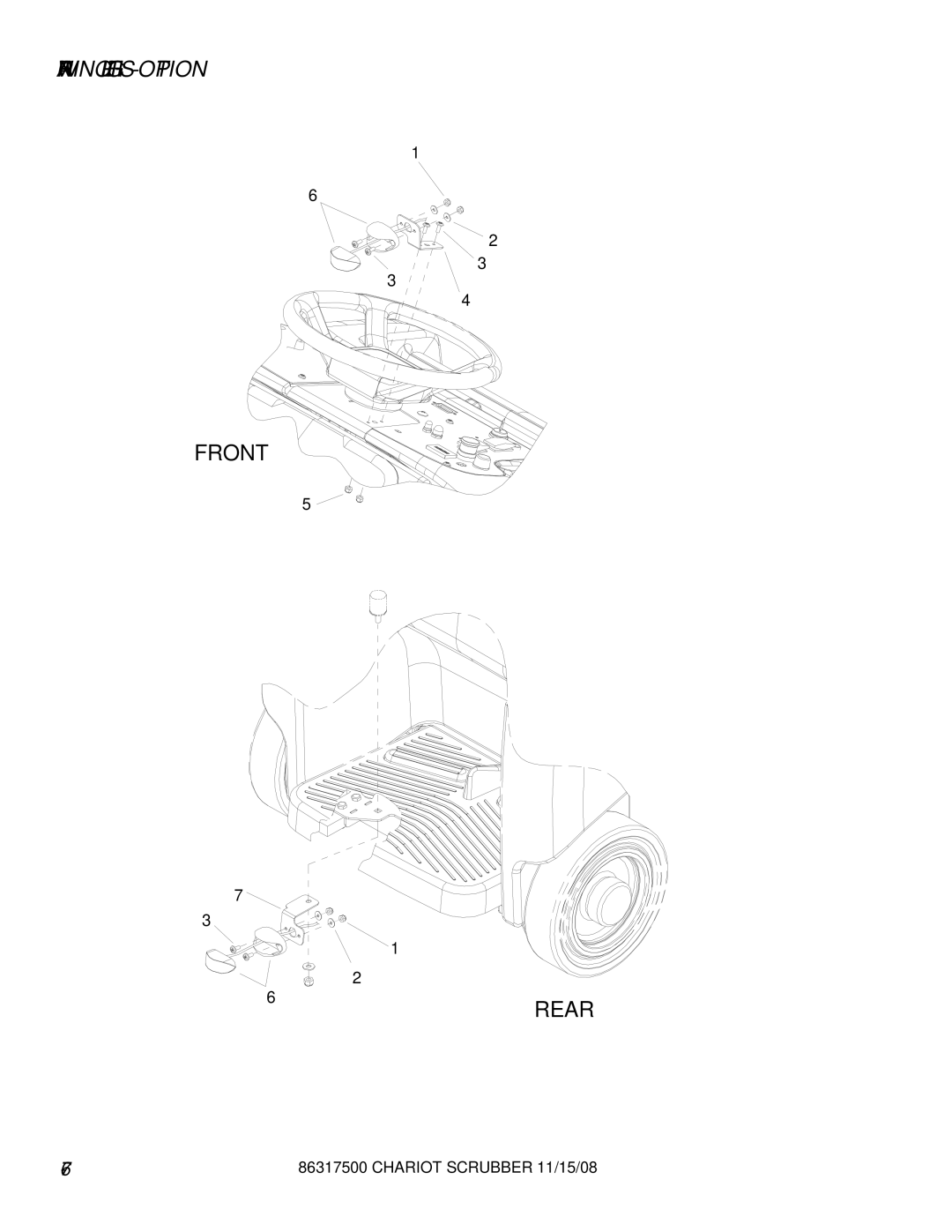 Windsor 10061090, CSX26SP, CSX24, 10061160 manual Front 6REAR 